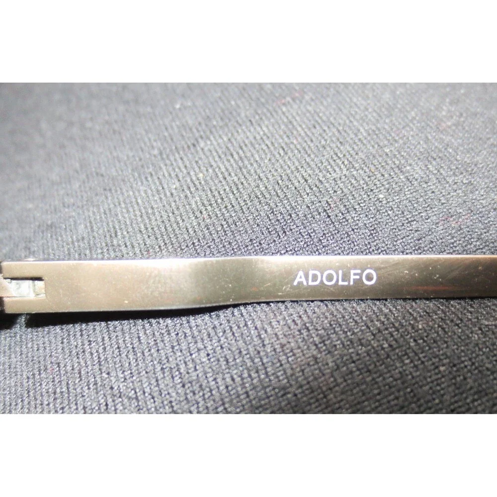 Adolfo Admiral BRZ Bronze Metal Rectangular Eyeglasses Frames 53-17-140 35500